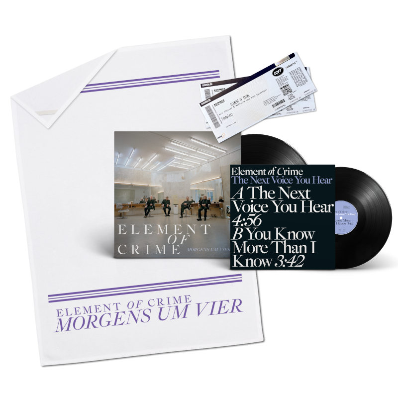 Element Of Crime Morgens um vier 1LP schwarz 180g + Bonus-LP + Küchentuch + 2 Tickets 272288