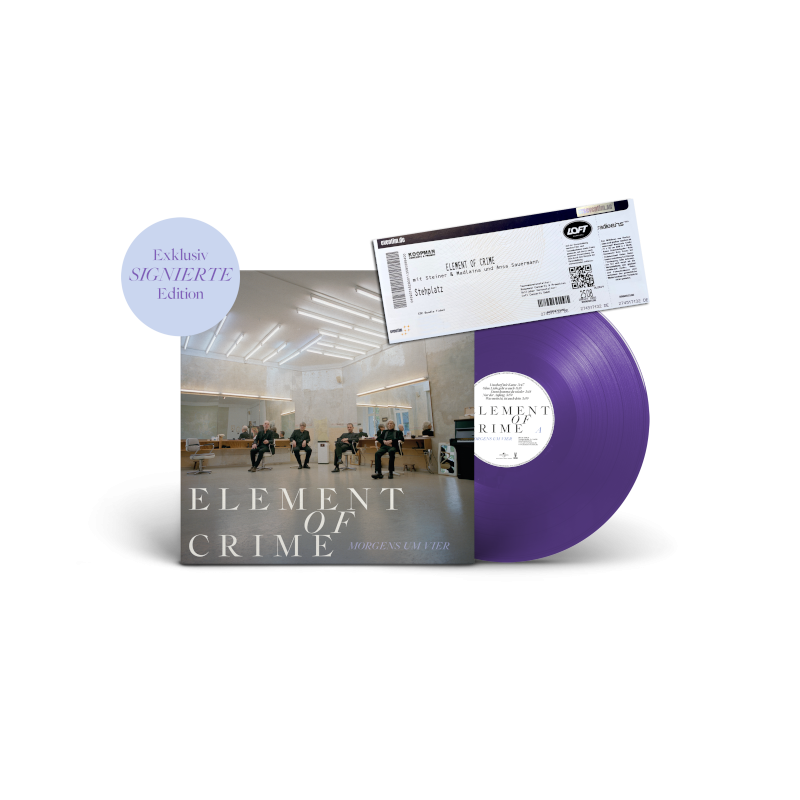 Element Of Crime Morgens um vier Ltd. 1LP lila, signiert 180g + 1 Ticket 272393